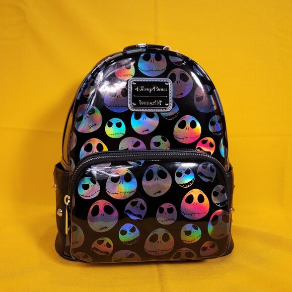 Disney Parks Loungefly The Nightmare Before Christmas Jack Face Mini Backpack - Picture 2 of 11